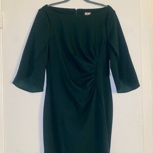 DKNY Women’s Open Sleeve Ruched Sheath Dress NWT